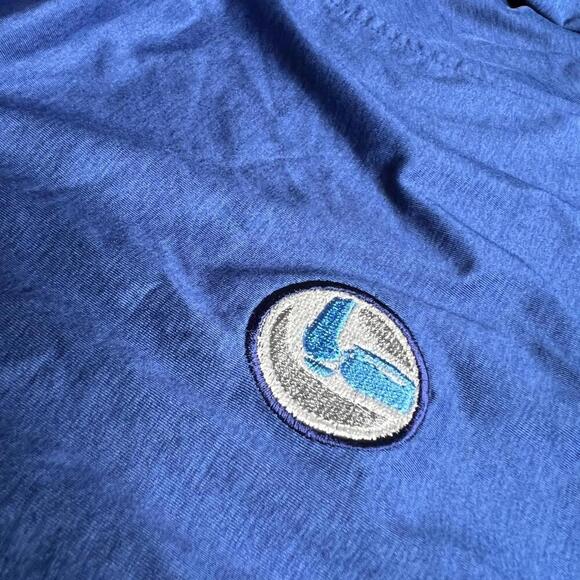 Donald Ross Sportswear Golf Polo Shirt Blue Embroidered Orthosource Logo Size L - Picture 7 of 8